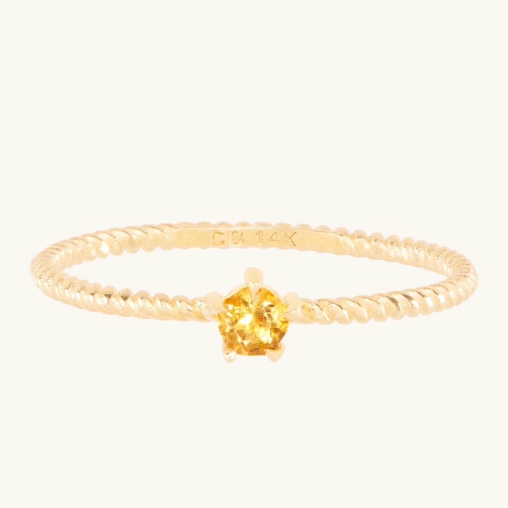 Catbird Little Star Birthstone Ring